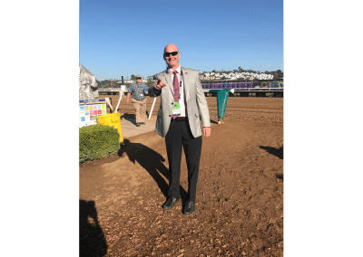 5. I am standing at the entrance to the track at Del Mar on the morning of the Breeders Cup day 2. Huge day of racing that was!