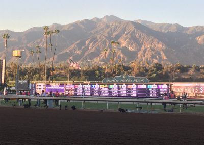 10- The beauty of Santa Anita Park is simply breathtaking. As the sun comes up over the San Gabriel Mountains we know a new day is dawning at the great race place.
